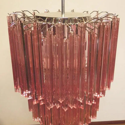 Murano Chandelier – 184 prisms – Pink