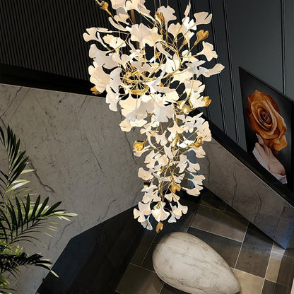 Gingko Ceramic Branch Chandelier Z