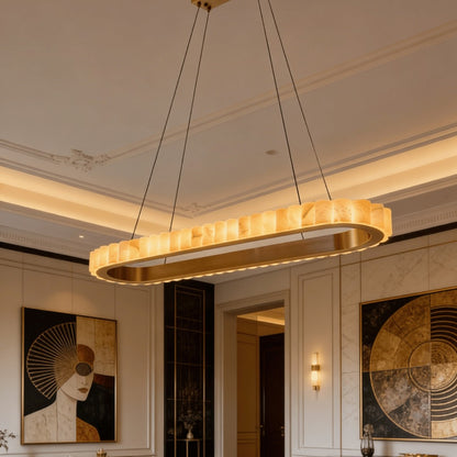 Modern  Luxury Alabaster Chandelier for Dining Room/Kitchen Island/Bar