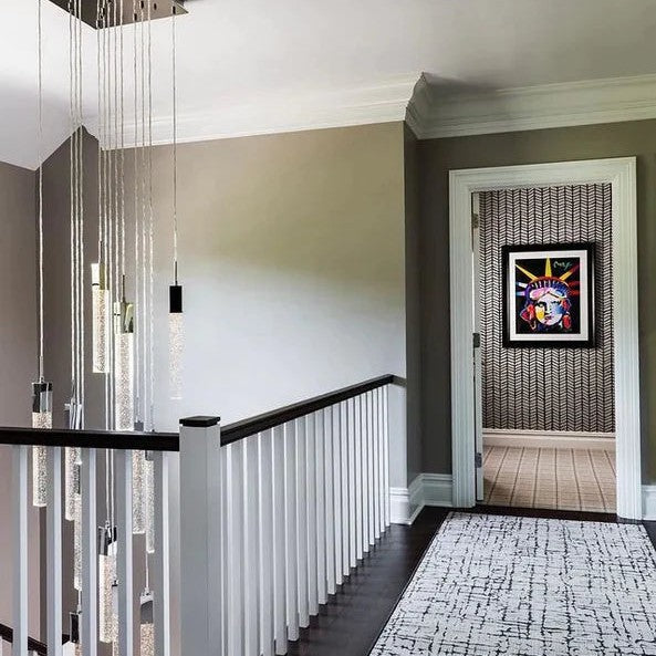 Light Luxury Glacier Bubble Crystsal Chandelier in Gold/Chrome/Black Finish for Staircase/Foyer
