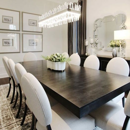 Chrome Stainless Steel Crystal Chandelier Silver Iron Round Pendant Light For Living/ Dining Room