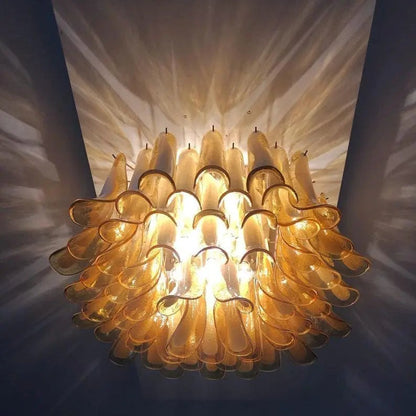 Murano Chandelier – 64 petals – Caramel