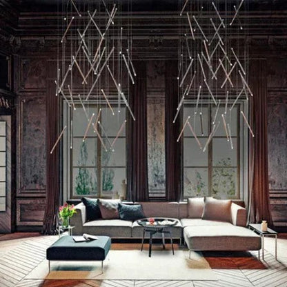 Modern Italian Creative Art Sticks Ceiling Chandelier for Living Room/Staircase/Hotel Lobby