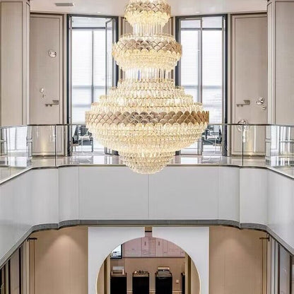 Extra Large Multi-layers Gold Luxury Crystal Chandelier Modern Empire Decrative Crystal Light