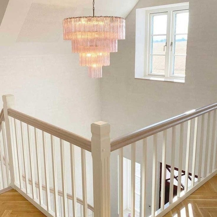 Modern Art Design 3/4/5/7-Tier Hand-blown Glass Tiered Chandelier