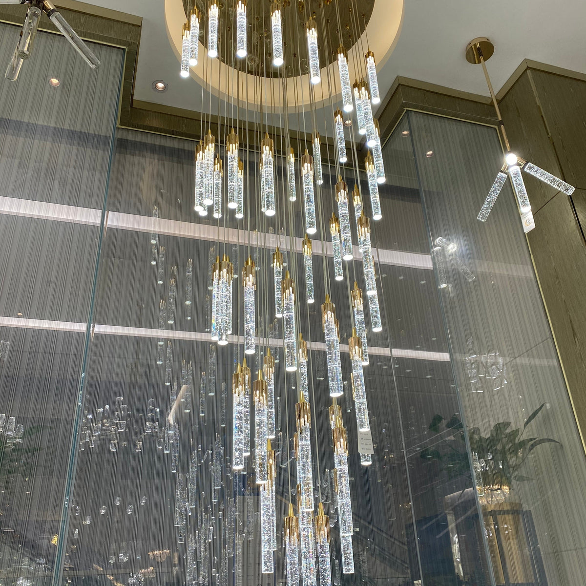 Modern Stair Light Foyer Staircase Hall Ceiling Lamps Spiral Stair Chandelier Crystal Droplight Luxury Hall Decoration Lights