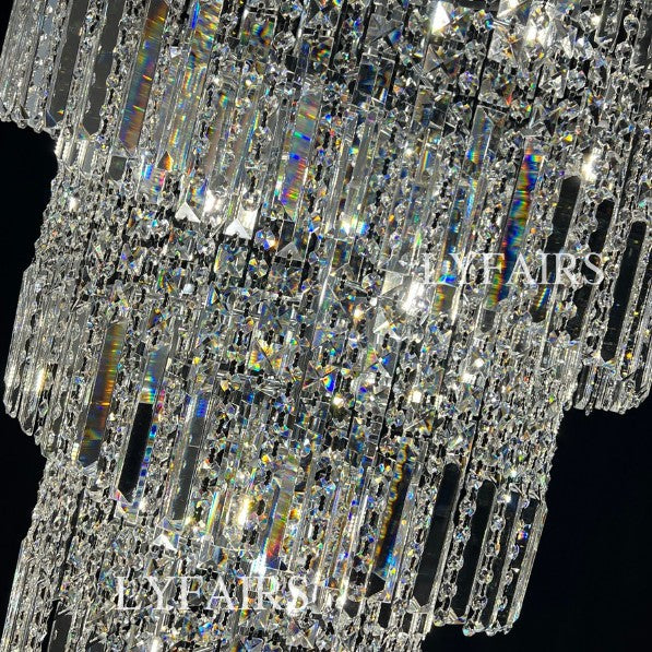 Modern Crystal Tassel Chandelier for Foyer/Staircase