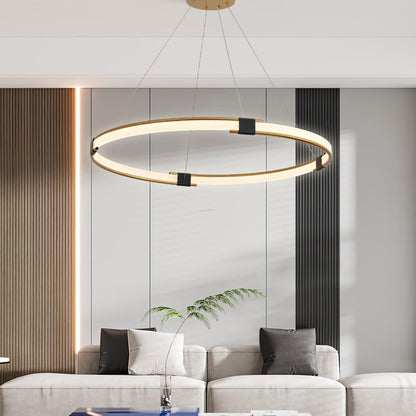 Gold Round Ring Chandelier
