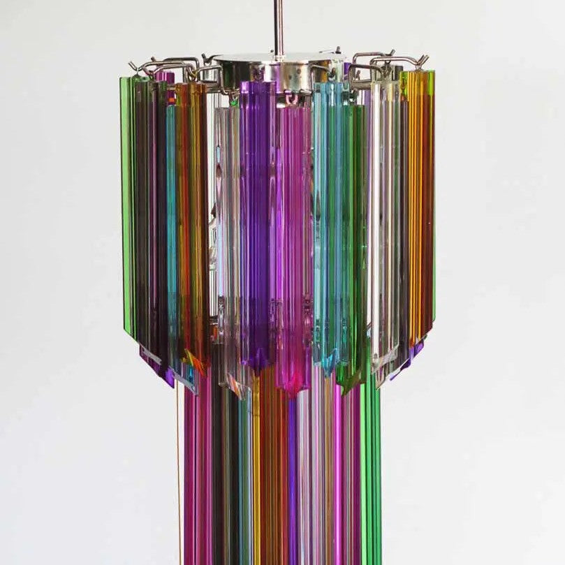 Murano Chandelier – Quadriedri – 46 prisms – Multi