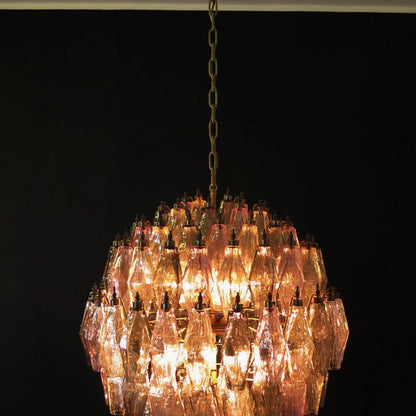 Murano Chandelier – Poliedri – 140 glass – Multi