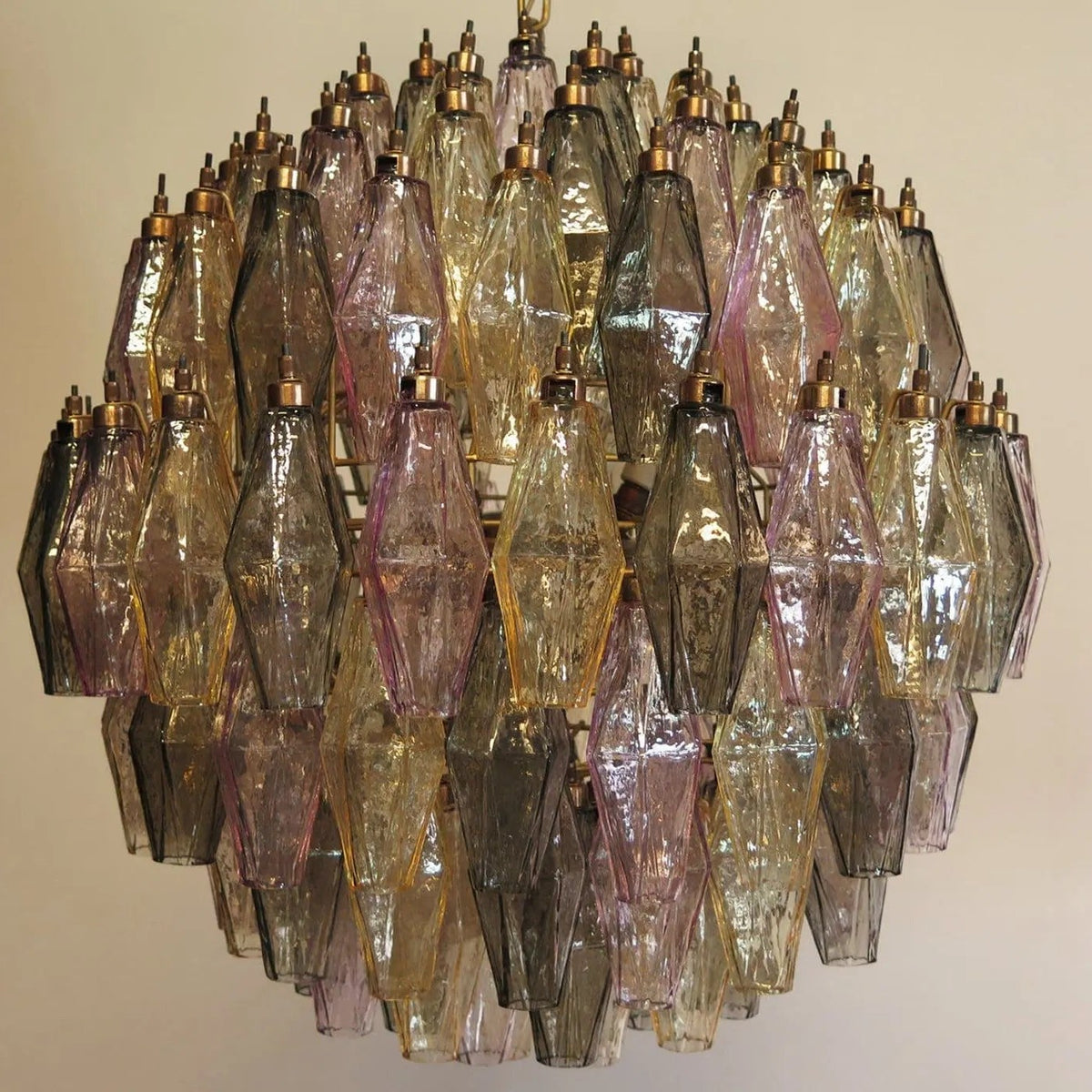 Murano Chandelier – Poliedri – 140 glass – Multi