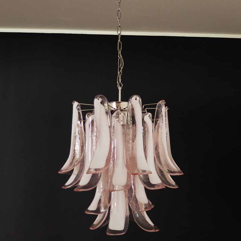 Murano Chandelier – 26 petals – Pink