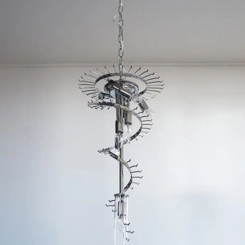Murano Chandelier – Spiral – 86 prisms – Amber
