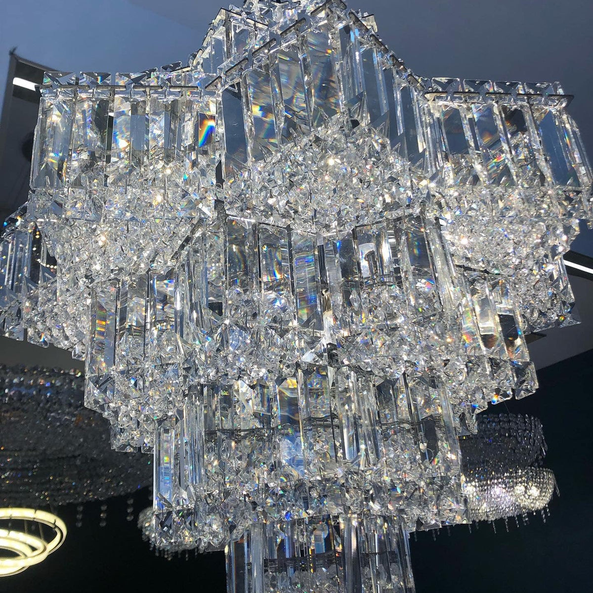 Fashion Star Shaped Chandelier Crystal Ceiling Light Fixture For Small Living Room/ Bedroom
