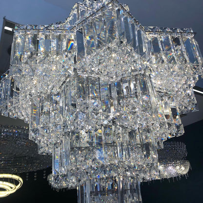 Fashion Star Shaped Chandelier Crystal Ceiling Light Fixture For Small Living Room/ Bedroom