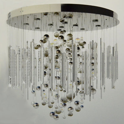59'' Oval Chandelier for Dining Room Big Modern Glass Bubble Chandelier