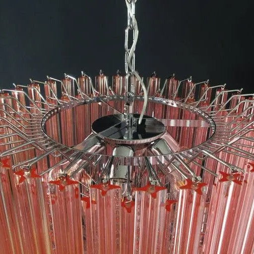 Murano Chandelier – 163 prisms – Pink