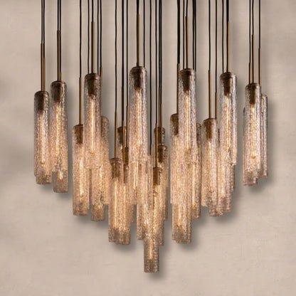 Colleena Fluted Glass Round Chandelier