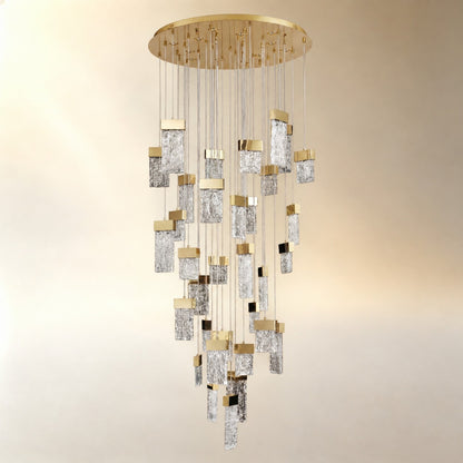 Torior Blown Glass Cascading Chandelier 31.5"