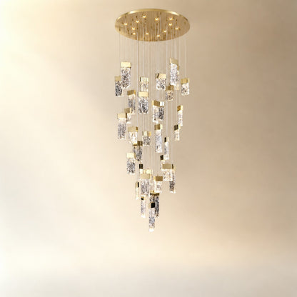 Torior Blown Glass Cascading Chandelier 31.5"