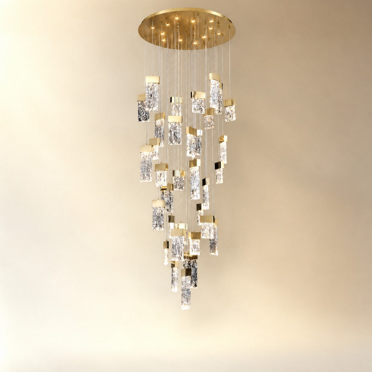 Torior Blown Glass Cascading Chandelier 31.5"