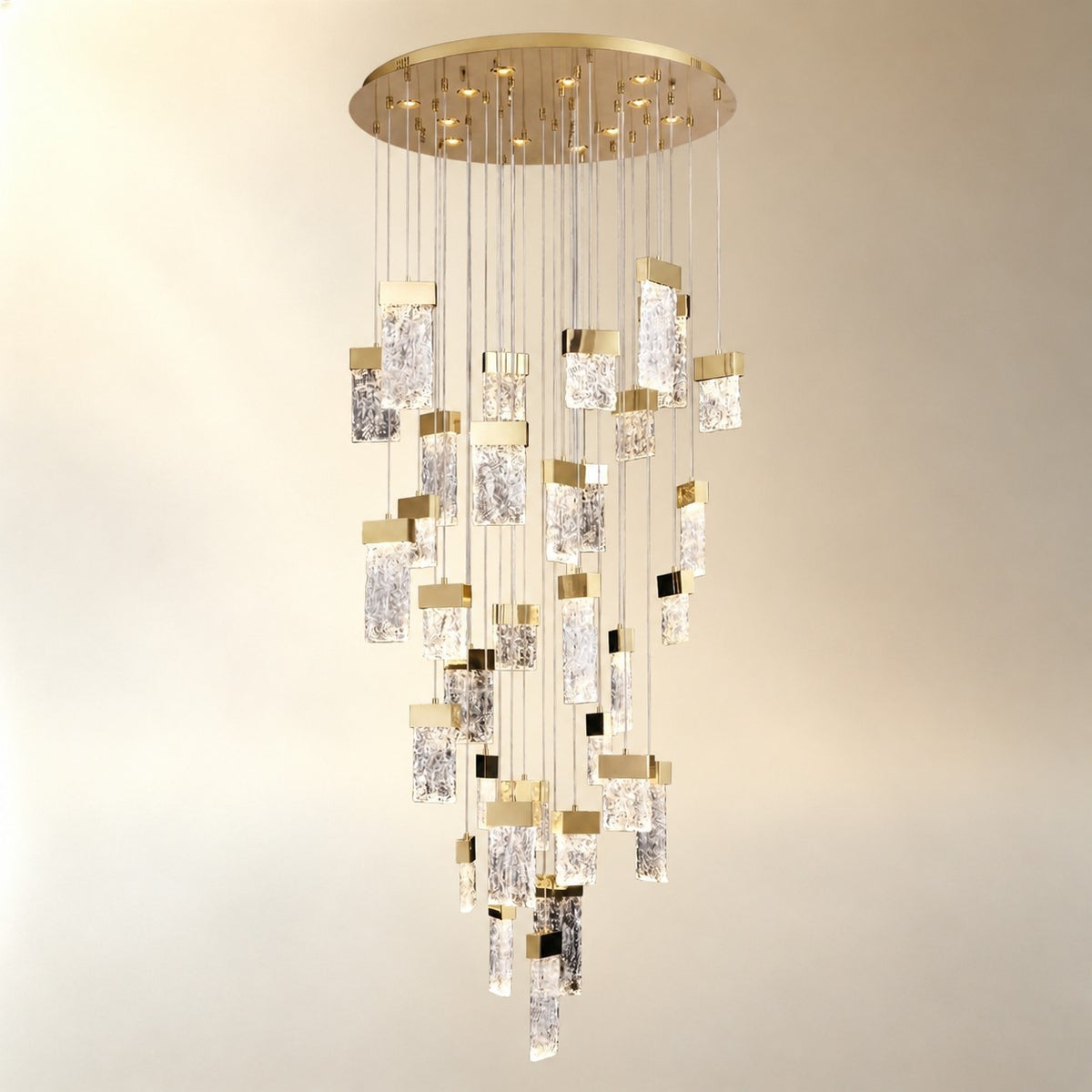 Torior Blown Glass Cascading Chandelier 31.5"