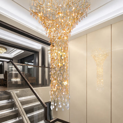 Tree Branch Staircase Chandelier