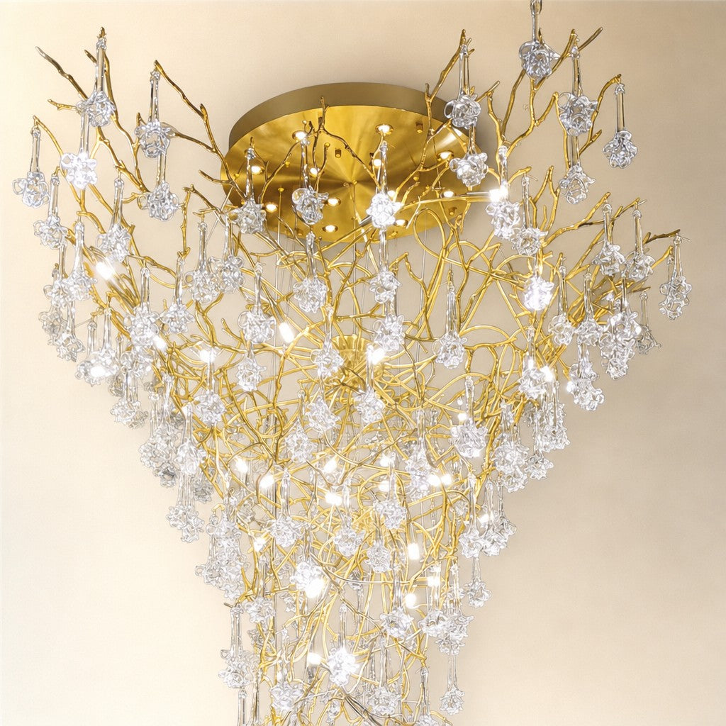 Tree Branch Staircase Chandelier