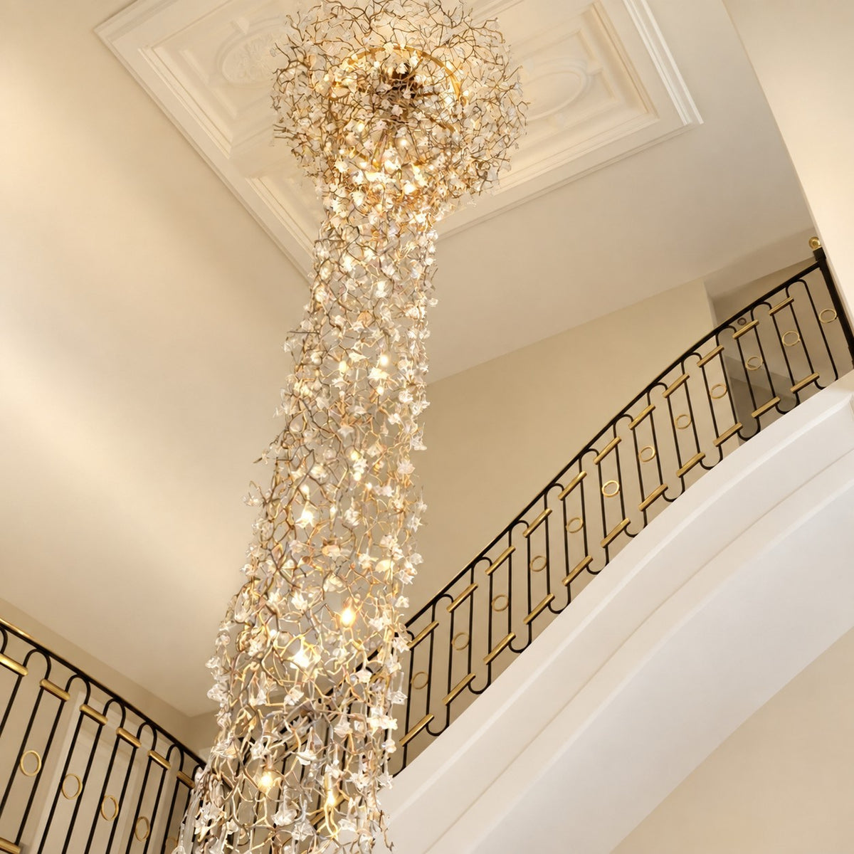 Tree Branch Staircase Chandelier