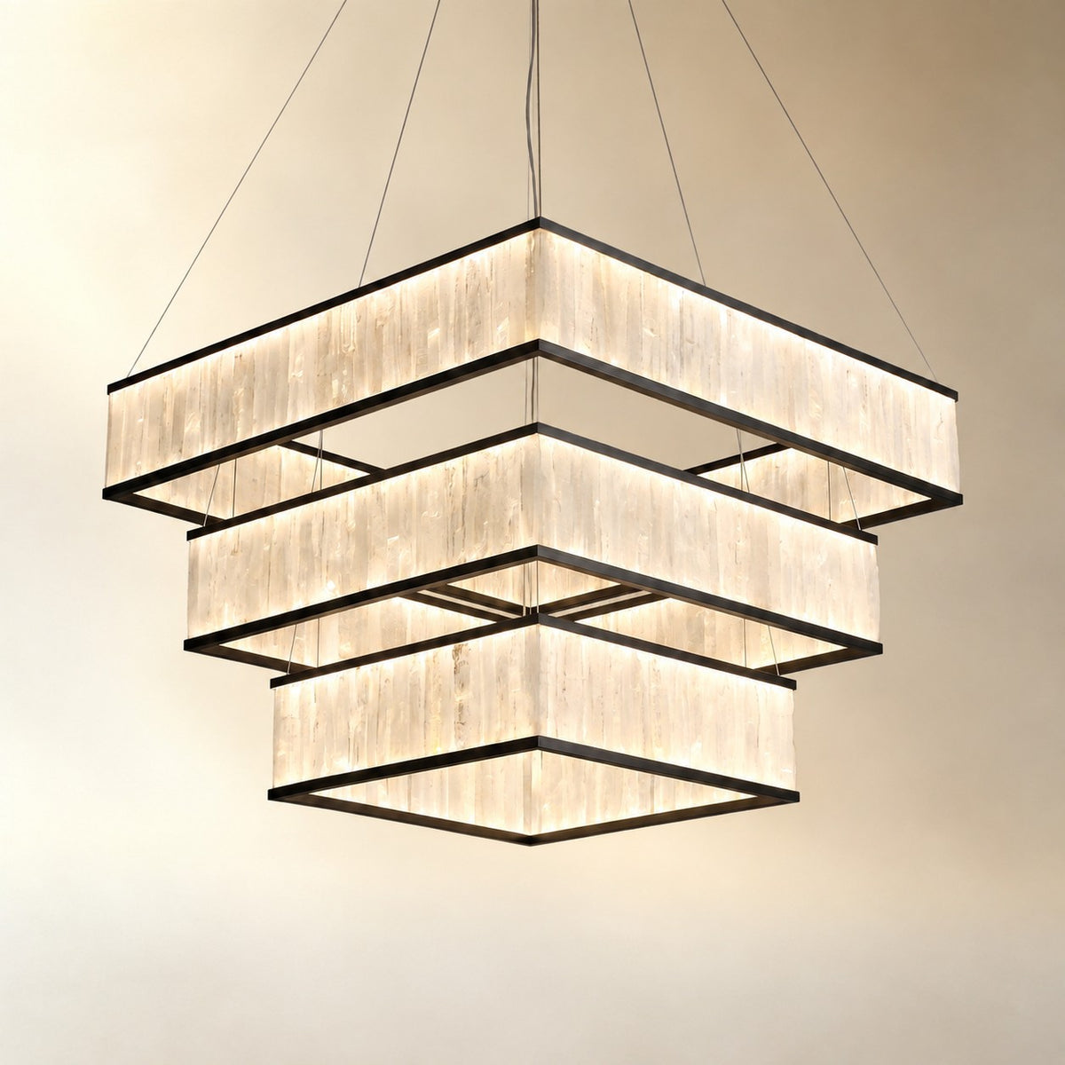 Ulian Black Moroccan Stone Chandelier