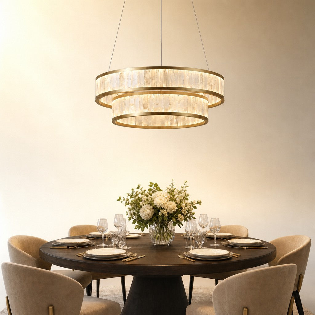 Ulian Modern Moroccan Stone Chandelier 31"
