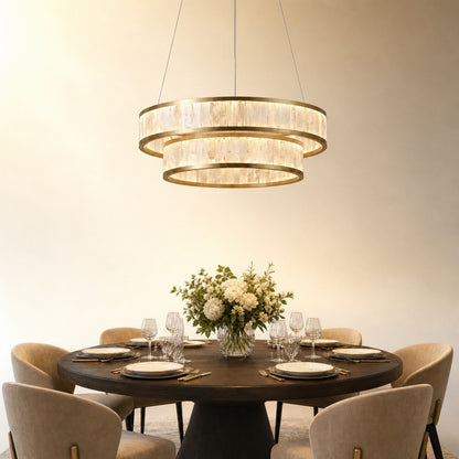 Ulian Modern Moroccan Stone Chandelier 31"