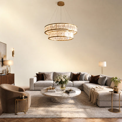 Ulian Modern Moroccan Stone Chandelier 31"