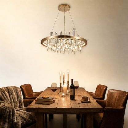 Ulior Round Crystal Pendant Light