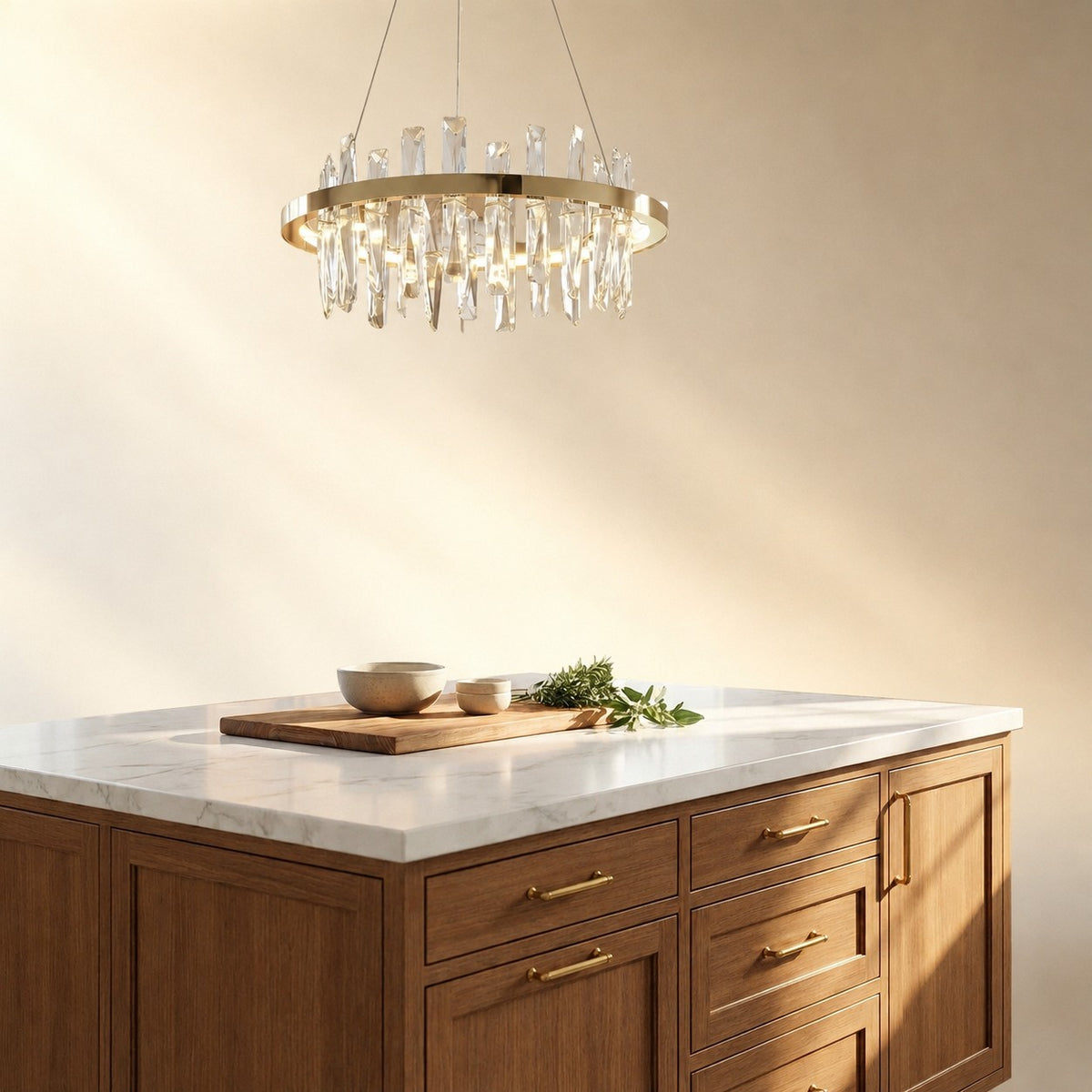 Ulior Round Crystal Pendant Light