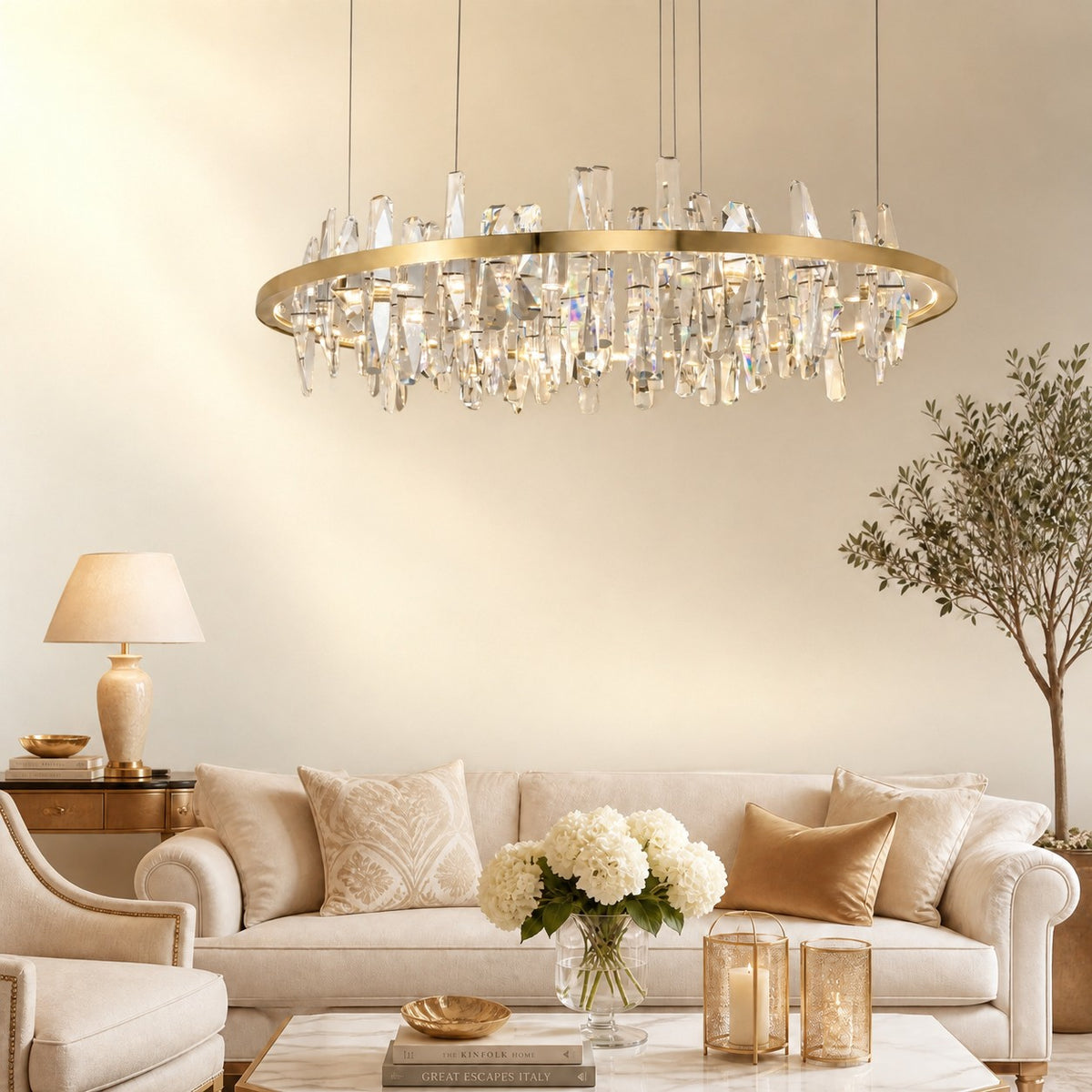 Ulior Round Crystal Pendant Light