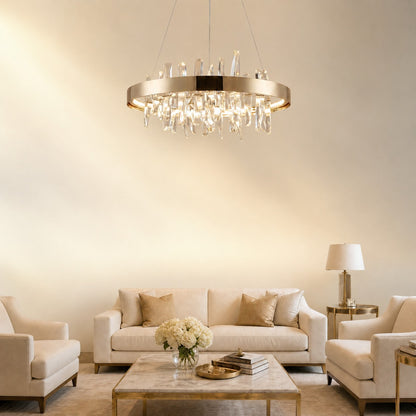 Ulior Round Crystal Pendant Light