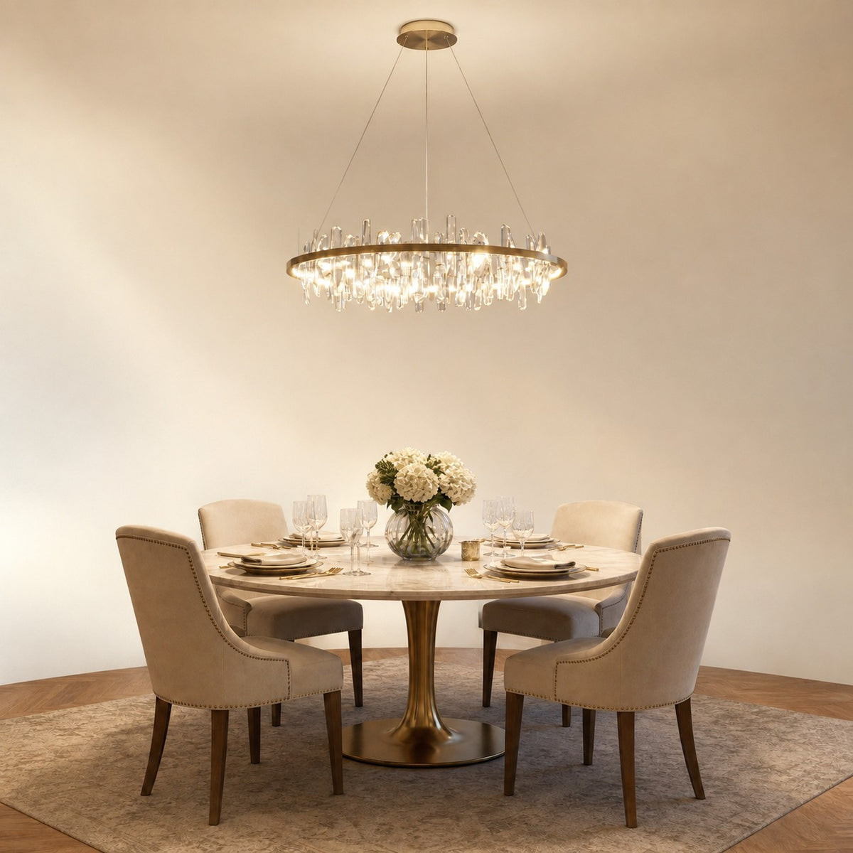 Ulior Round Crystal Pendant Light