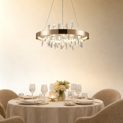 Ulior Round Crystal Pendant Light