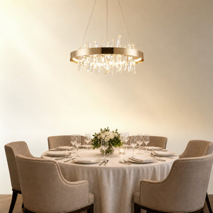 Ulior Round Crystal Pendant Light