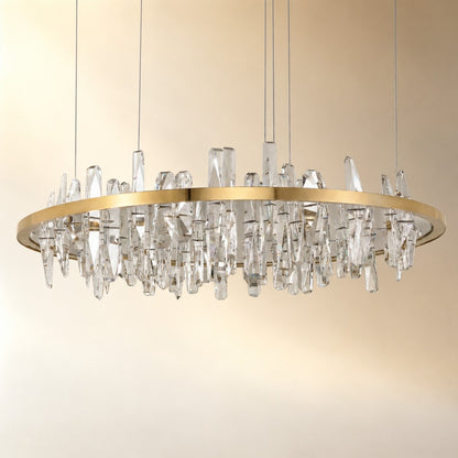 Ulior Round Crystal Pendant Light