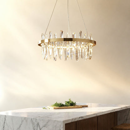 Ulior Round Crystal Pendant Light