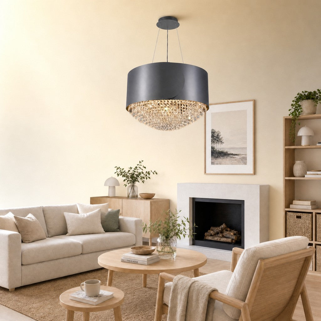 Valrin Crystal Pendant Light 28"