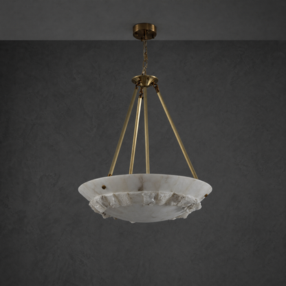 Briia Modern Brass Alabaster Pendant Light