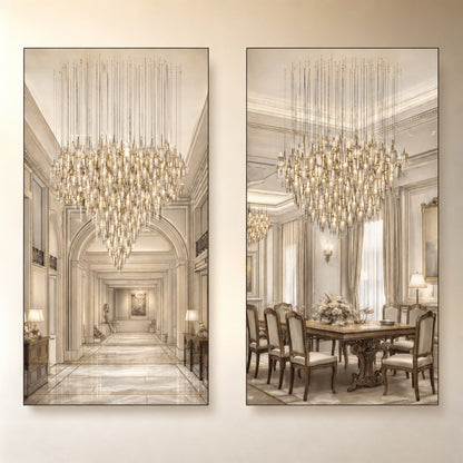 Vitara Glass Drop Chandelier