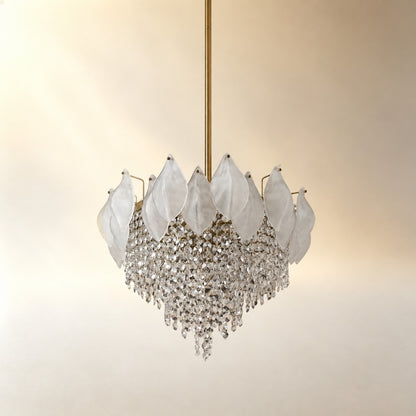 Vivienne Frosted Glass & Crystal Chandelier