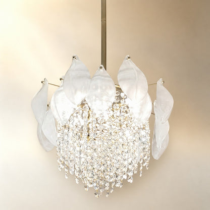 Vivienne Frosted Glass & Crystal Chandelier