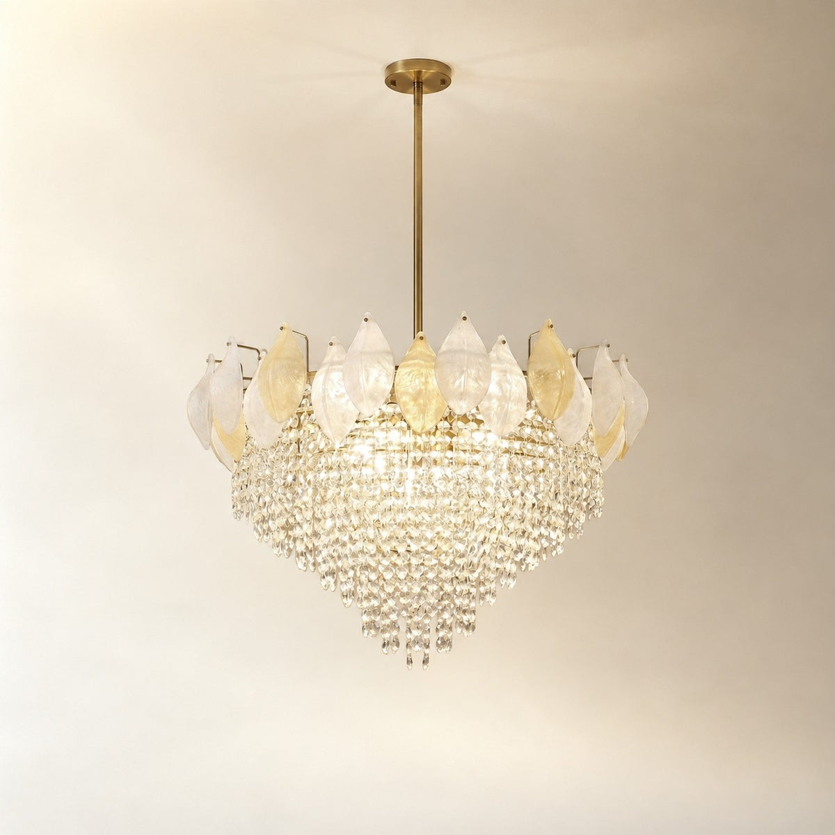 Vivienne Frosted Glass & Crystal Chandelier