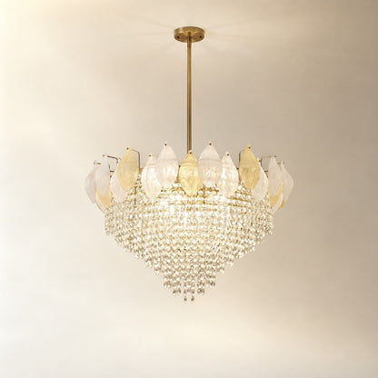 Vivienne Frosted Glass & Crystal Chandelier