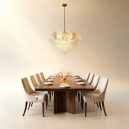 Vivienne Frosted Glass & Crystal Chandelier